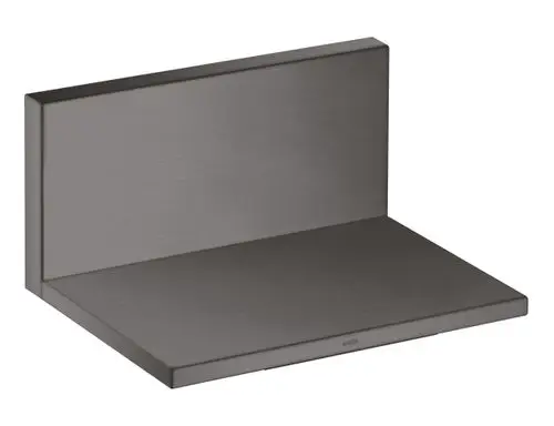 Unterputz-Wasserlauf in gebürstetem Schwarzchrom von AXOR mit rechteckiger Form und glatter Oberfläche. Geeignet für modern gestaltete Duschen.